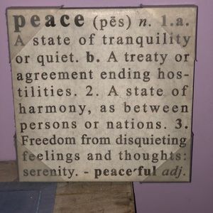 “Peace” wall hanging
